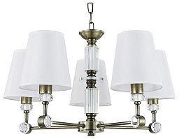 A4093LM-5AB Arte Lamp Brocca подвесная люстра с пятью белыми плафонами