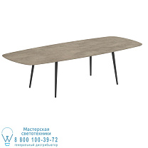 STYLETTO STANDARD ОБЕДЕННЫЙ СТОЛ 300X120CM АЛЮМИНИЕВЫЕ НОЖКИ АНТРАЦИТОВАЯ КЕРАМИЧЕСКАЯ СТОЛЕШНЯ TERRA SABBIA Royal Botania