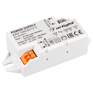 021020(1) Arlight блок питания ARV-SN24012-C (24V, 0.5A, 12W)