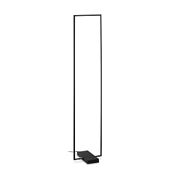 299617 Ideal lux Frame черный напольный торшер с высоким каркасом в виде прямоугольной рамы