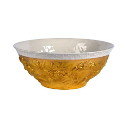 0003425-602 Villari Taormina чаша для салата с декоративным золотым рисунком