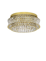 Triac Dimmable Platinum Gold Metal & Crystal LED 56Watt 220-240Volt 4120Lm IP20 3500K D:60 H:22 cm