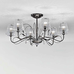 550/6PF Black nickel IDL Chloe потолочная люстра с шестью плафонами из чёрного никеля