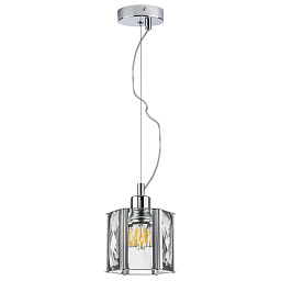 722014 Lightstar Limpio подвесной светильник с прозрачным корпусом хром