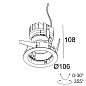 iMAX II ROUND ADJUSTABLE LP 92712 W белый Delta Light Встраиваемый поворотный потолочный светильник — фото 1