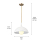 Fira 1 Light Pendant White and Natural Brass подвесной светильник 52476WH Kichler — фото 10