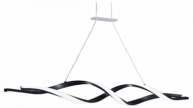 подвесная люстра с волнообразным плафоном черная