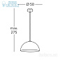 Kolarz CULT A1339.31.Co.VinAu/50 подвесной светильник кортеновская сталь ø50cm высота 25cm макс. высота 275cm 1 лампа e27