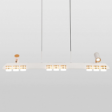 подвесной светильник линейный с рядом небольших рассеивателей