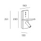 05-7606-05-05 настенный светильник Leds C4 E-lamp черный