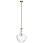 Everly 19.75" 1 Light Bell Pendant Clear Glass Natural Brass подвесной светильник 42046NBR Kichler — фото 1