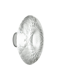 настенный светильник с круглым рифленым стеклянным плафоном
