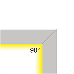 BL - CORNER 90° INT Delta Light PR BORDERLINE внутренний угловой профиль 90 градусов