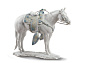 1009273 Lladro White Quarter Horse фарфоровая фигурка белой лошади в сбруе — фото 3