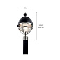 Tollis 18" 1 Light Post Light with Clear Ribbed Glass Black and Brushed Nickel уличный светильник 59052BK Kichler — фото 2
