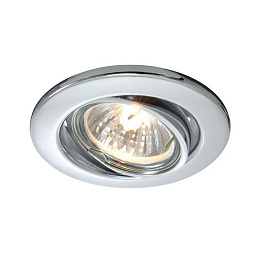 110033 Deko light spot GU10 встраиваемый потолочный спот круглый, серебристый хром