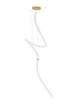 Triac Dimmable Gold Metal & Opal Glass LED 207 Watt 220-240 Volt 13065Lm 3000K IP20 D: 79 H: 400 cm