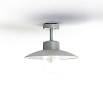 Aubanne N° 2; Clear glass E27 23W; Metal grey