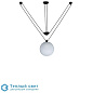 Les acrobates de Gras подвесной светильник DCW Editions Paris 328-SHA-L-ROUND-RED — фото 1