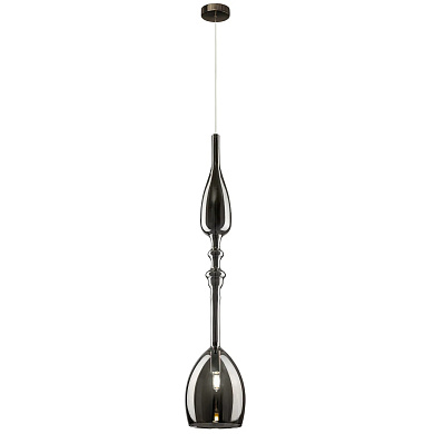 подвесной светильник в оттенке «смоук» с плавным вытянутым корпусом