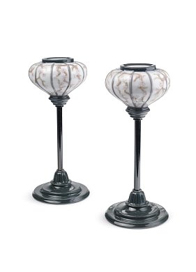 Фарфоровая статуэтка пары японских фонарей Japanese Lampstands Lladro 01008454