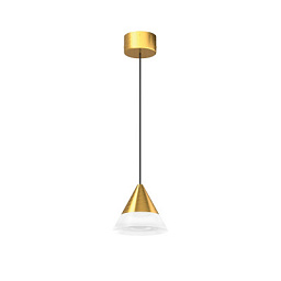 CA147AHGMDI Linea Light Group Verdi подвесная люстра с конусным плафоном золотистого оттенка