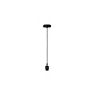 155560 SLV FENDA, светильник подвесной 60W, без абажура, с основанием, черный