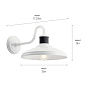 Allenbury 12" 1 Light Wall Light White уличный настенный светильник 49980WH Kichler