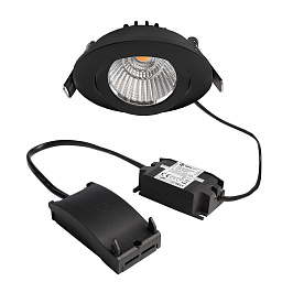 565357 Deko light Dione встраиваемый потолочный светильник цилиндрической формы, чёрный
