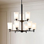 Shailene 26.5" 9 Light 2 Tier Chandelier Black люстра 43672BK Kichler