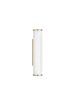 Acrylic Brushed Gold MetalAluminium LED 7Watt 220-240Volt 455Lm IP44 3000-4000K CCT by Dip Switch D:6.3 W:10 H:30 cm