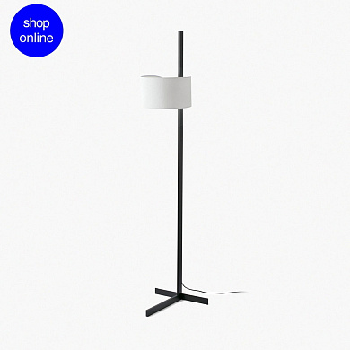 торшер чёрно-белый матовый
