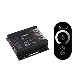 027156 Arlight Диммер ARL-OVAL-DIM Black (12-24V, 3x10A, ПДУ Овал, RF, RJ45)