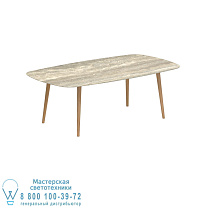 STYLETTO СТАНДАРТНЫЙ ОБЕДЕННЫЙ СТОЛ 220x120CM НОГИ ТИКА КЕРАМИЧЕСКАЯ СТОЛЕШНИЦА TRAVERTINO Royal Botania