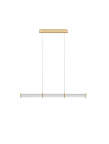 Triac Dimmable Brushed Gold Metal & Clear Acrylic LED 13 Watt 220-240 Volt 910Lm IP20 3000K L:88 W:8 H:150 cm