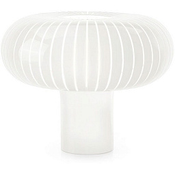 0910503 Kartell Teresa настольный светильник с белым ребристым плафоном