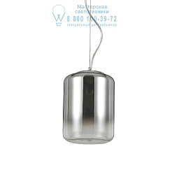 112084 Ideal lux Ken подвесной светильник с цилиндрическим плафоном из хромированного стекла