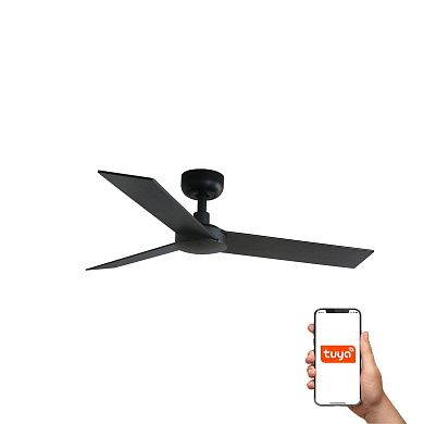 потолочный вентилятор без подсветки, три лопасти, управление с пульта