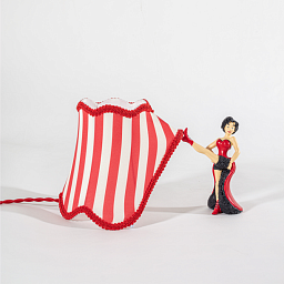 SE15074 Seletti CIRCUS декоративный настольный абажур с полосатым плафоном в цирковом стиле