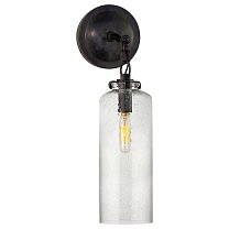 Katie Small Cylinder Sconce бронза с пузырчатым стеклом