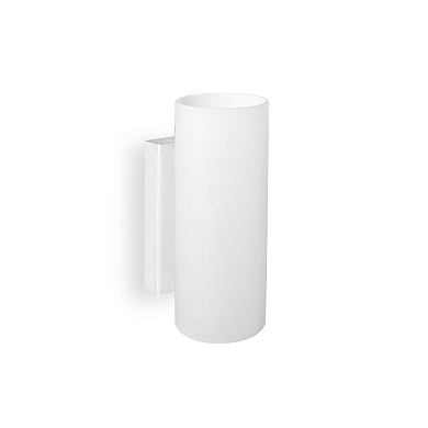 настенное бра цилиндрической формы белого цвета с направленным светом вверх-вниз