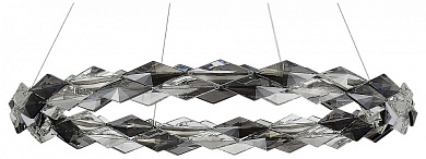 кольцевая подвесная люстра с рифлёным металлическим ободом