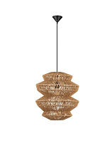 Natural Rope Sandy Black Steel Base & Fabric Cable LED E27 1x12Watt 100-240Volt IP20 Bulb Excluded D:40 H:252 cm