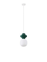 Jasper Ceramic & Opal Glass Matt White Metal Base LED E14 1x5Watt 220-240Volt IP20 Bulb Excluded D:18 H:198 cm