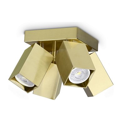 Потолочный светильник Dynamite PL4 SQUARE Ideal Lux 371320, латунь