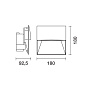 EI60 Walky iGuzzini Square optic assembly 180x180mm – AL optic – Warm White LED – 220÷240Vac - DALI - Rust Brown — фото 1