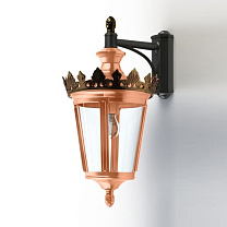 Louvre N° 6; one-piece clear glass E27 105W; Patined lacquered copper