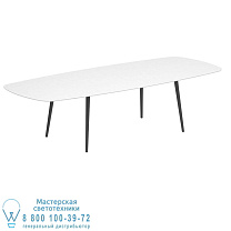 STYLETTO СТАНДАРТНЫЙ ОБЕДЕННЫЙ СТОЛ 300X120CM АЛЮМИНИЕВЫЕ НОЖКИ АНТРАЦИТОВАЯ КЕРАМИЧЕСКАЯ СТОЛЕШНЯ БЕЛЫЙ Royal Botania