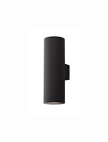Sandy Black Aluminium & Glass LED Chip Cree 2x7 Watt 1857Lm 220-240 Volt 50Hz 3000K Beam Angle 7° IP54 D: 5.5 W: 7 H: 17 cm