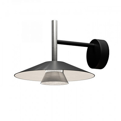 05304ANDHXXXX Elesi luce Narciso AP LED настенный светильник с абажуром из металла чёрный; алюминий